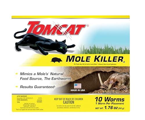 Tomcat Mole Killer - Effective Poison Bait, 10 Worms