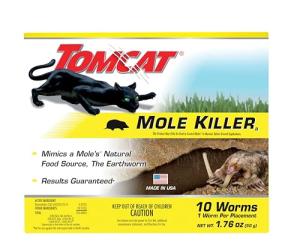 Tomcat Mole Killer - Effective Poison Bait, 10 Worms