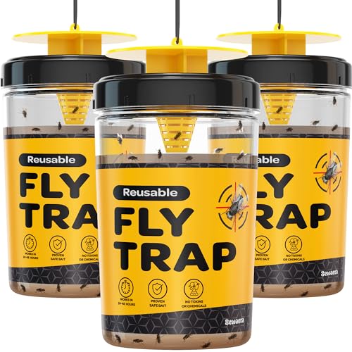 Outdoor Hanging Fly Trap Set - Non-Toxic Bait