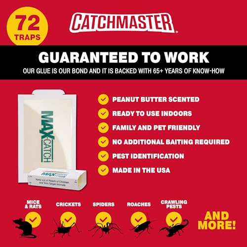 Catchmaster Mouse & Rat Glue Traps - 72 Pack