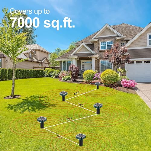 Ultrasonic Solar Mole and Rodent Repellent 8 Pack