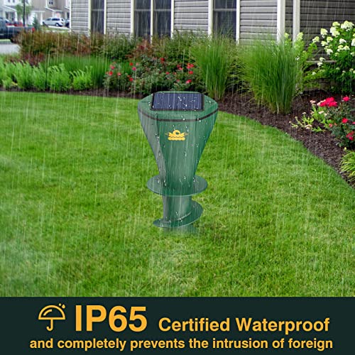 Solar Mole Repellent - 8 Pack for Lawns