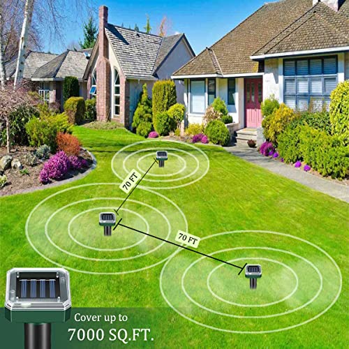 Solar-Powered Mole and Vole Repellent Spikes, 10 Pack