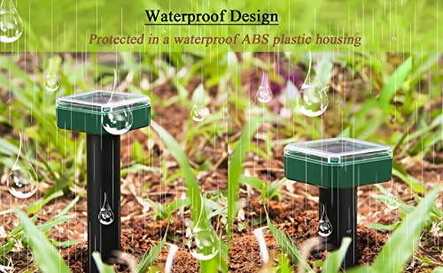 Solar-Powered Mole and Vole Repellent Spikes, 10 Pack