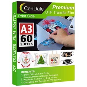 CenDale A3 DTF Transfer Film - 60 Double-Sided Sheets