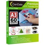 CenDale A3 DTF Transfer Film - 60 Double-Sided Sheets