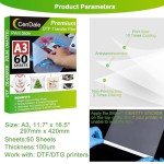CenDale A3 DTF Transfer Film - 60 Double-Sided Sheets
