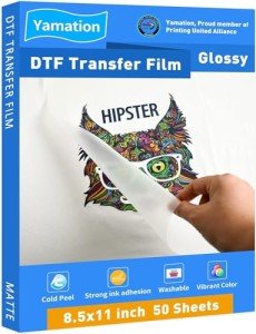 Yamation DTF Glossy Transfer Film 8.5"x11" - 50 Sheets