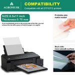 50 Sheets DTF Transfer Film - 8.3" x 11.7