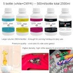 DTF Ink Refill Set: 2500ml White + CMYK