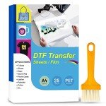 25 Sheets A4 DTF Transfer Film for All Printers