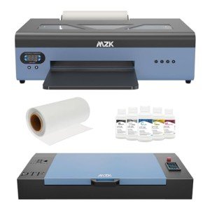 MZK DTF Transfer Printer A3 L1800 DTF Printer with Roll Film, T-Shirt Printing Machine for Fabrics and Hoodies, Handicrafts, T-Shirt, Pillow (Printer+Oven+Upgrade Software+DTF Ink+Roll Film)