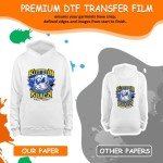 TRILINK DTF Transfer Film Paper A4 (8.5" x 11")-30 Sheets, Premium Double-Sided Matte Clear PreTreat Sheets - PET Heat Transfer Paper for Sublimation Printer Direct Print on T-Shirts Textile