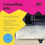 PPD Iron on Transfer Paper for Dark Fabric Compatible with Inkjet Printer, 8.5 x 11 Printable T Shirt Heat Transfer Papers, Custom Print Photo, Durable, Flexible & Machine Washable (10 Sheets)