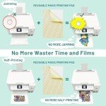 DTF Transfer Film, 50 Sheets 8.5"*11" DTF Paper with Smart Printing Pad for All Sublimation&DTF Printers,DTF Film for Sublimation Hack,Upgraded Premium Direct to Film for All Fabrics