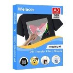 Welacer A3 DTF Transfer Glossy Film Sheets