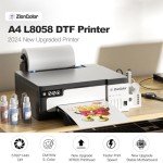 ZionQolor A4 L8058 DTF Printer Bundle for Fabrics