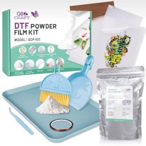 GO2CRAFT DTF Transfer Film Powder Kit, 20 Pieces