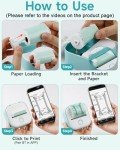Memoking Mini Sticker Printer - Portable Thermal Printer