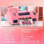 A3 Pro DTF Printer with Dual XP600 Printheads