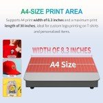 A4 DTF Printer with White Ink Mixing System