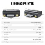 CREWORKS A3 DTF Printer with Auto Cleaning & White Ink