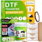 CenDale DTF Transfer Film Starter Kit - 30 A3 Sheets