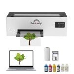 A4 DTF Transfer Printer with Laptop and White Ink