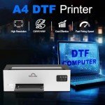A4 DTF Transfer Printer with Laptop and White Ink