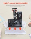 VEVOR 12x10in Clamshell Heat Press Machine