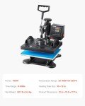 VEVOR 12x10in Clamshell Heat Press Machine