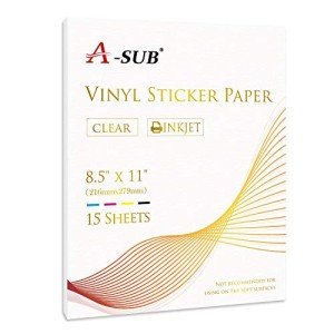 A-SUB Waterproof Clear Sticker Paper - 15 Sheets