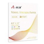 A-SUB Waterproof Clear Sticker Paper - 15 Sheets