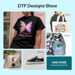 Procoloredfun DTF Ink Combo - 250ML for PET Film Heat Transfer Printing, DTF Printer with Printhead L1800 R1390 L805 L8058 XP600 TX800 (1C+1M+1K+1Y+2W)