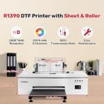 RocRow InkSonic DTF R1390 Printer A3, 13" Width DTF Transfer Pinter Bundle with Oven, Custom T Shirt Printing Machine, Multi-Material Compatible, Direct to Film, White Ink Circulation System