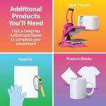 Sawgrass SG500 VersiFlex Printer Bundle, Innovative Inks & Light Heat Transfer Paper Bundle - Soft-Touch Infusible Ink, 8.5x11 Paper - Professional Results on Untreated Fabric and Wood