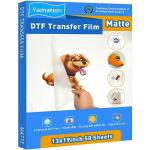 Yamation DTF Transfer Film: 13x19 Inch 50 Sheets Premium Double-Sided Matte Finish PET Transfer Paper Direct to Film Transfer Paper for T-Shirt