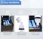 PRINTERWORLD612 A4 DTF Printer for Clothes, T-Shirt Transfer Printing Machine, Direct to Film Printer. DTF Set of 4 Ink, Cyan/Magenta/Yellow/Black, DTF Printing Paper, DTF Powder. Conversion DTF