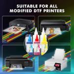 A-SUB DTF Ink 600ML, Compatible with DTF Printer ET-8550, XP-15000, L1800, L805, R390, R240 for Printing with DTF Film, 6x100ML-CMYK Wh