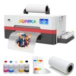 SUNIKA A3 DTF Printer, Direct to Film 13-inch DTF Transfer Printer with XP600 Print Head and White Ink Circulation,Semi-Automatic Cleaning Module for DIY Print T-Shirts