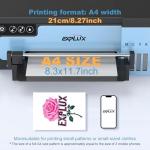 EXPLUX A4 DTF Printer,with XP600 printhead with Anti-Clogging Technology + 200% high Speed Printing,for DIY T-Shirt,Other Textiles,2-Year Ink Included