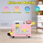 M1630 A3 Pro Pink DTF Printer Bundle with Shaking Dryer Machine,Automatic Maintenance Built-In Film Cutter DTF T-shirt Printing,Doubled Speed Over L1800(Printer+Bracket+Dryer+Laptop+Consumables)