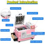 M1630 A3 Pro Pink DTF Printer Bundle with Shaking Dryer Machine,Automatic Maintenance Built-In Film Cutter DTF T-shirt Printing,Doubled Speed Over L1800(Printer+Bracket+Dryer+Laptop+Consumables)