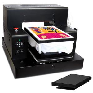 DTG Printer, A3 L805 Multifunction DTF/Direct to Garment Printer, T-shirt Machine Impresora DTG Machines with White Ink Circulation and Vacuum Suction Platform for T-Shirts, Hoodies, Pants, Hats