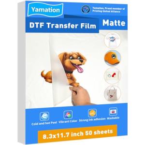 Yamation A4 DTF Transfer Film – 50 Sheets