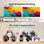 RocRow L8058 DTF Printer Machine with XP600 Printhead, A4 DTF Printer Bundle with Pre-Installed Laptop for DIY T Shirt Printing, Auto Cleaning for DIY & Custom Printing,White Ink Mixing, L8