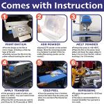 DTF Transfer Film(8.3" x 11.7")20 Sheets PET Direct to Film Heat Transfer Paper for All DTF&DTG Printer,Matte DTF Film for Sublimation Black White Light Dark Fabric T-Shirt