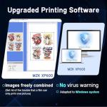 MZK A3 Plus XP600 DTF Printer,Automatic Time Cleaning Maintenance printhead+Ink Anti-Clog Design,2X-Speed Compared to L1800,5" LED Multi-Function Display,Film Cutter,Gift Ink 2 Years
