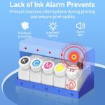 DSV A3 Plus XP600 DTF Printer,2X Printing Speed Compared to L1800,4.5” LED Multi-Function Touch Screen,Built-in White Circulation and Automatic Cleaning (Blue, C13-Printer+Powder Shaker&Dryer)