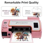 M1630 Pro 13in DTF Printer Automatic Maintenance A3 Heat Transfer T-Shirt Printing Machine with White Ink Circulation and Built-in Film Cutter,Anti-Collision Function(Printer+Laptop+Consumables)